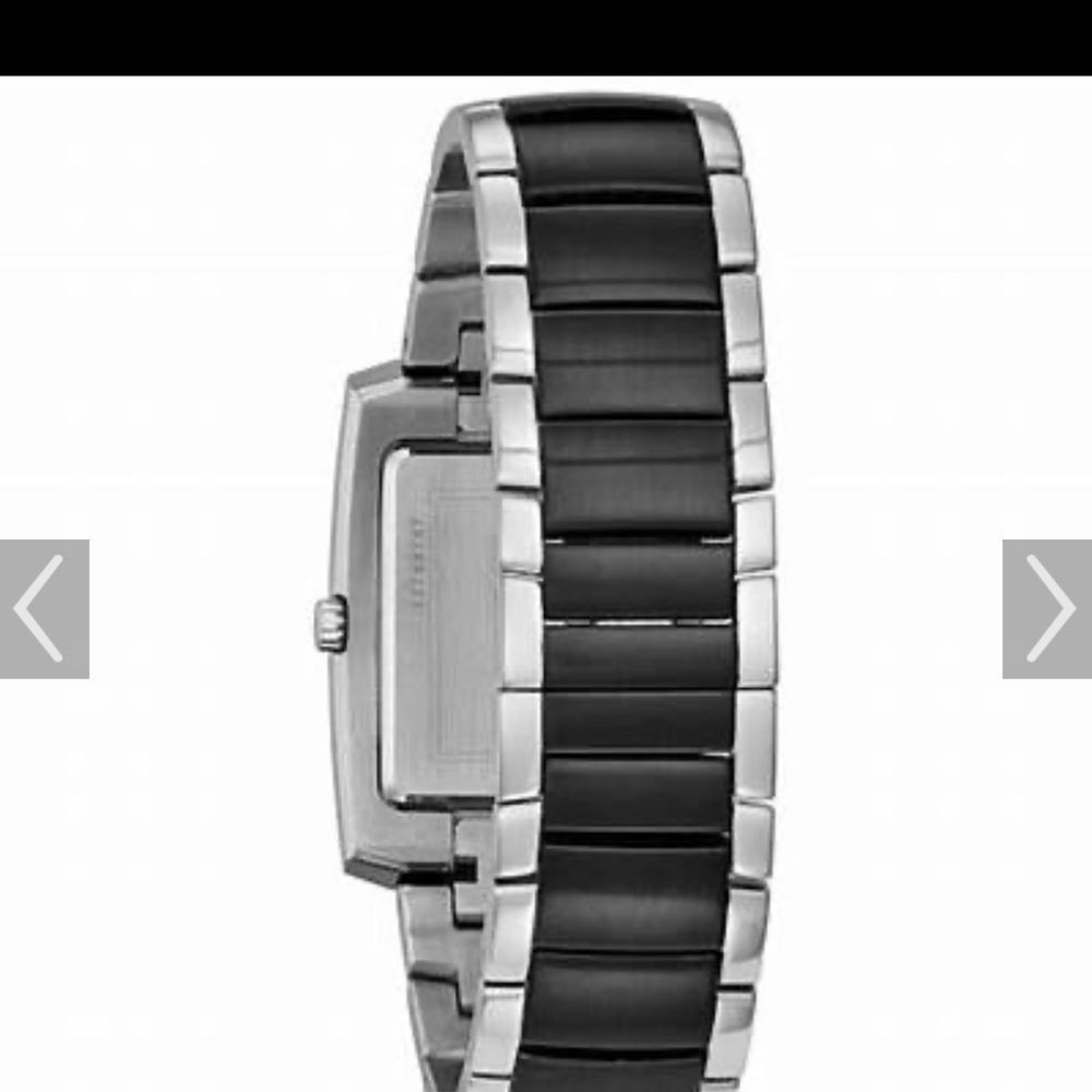 Bulova Men’s Watch Black Dial Stainless Steel Bracelet NWT NIB 98A117 - Picture 2 of 7